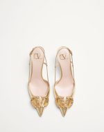 VLOGO SIGNATURE SLINGBACK PUMP IN LAMINATED NAPPA LEATHER 80MM - Image 7